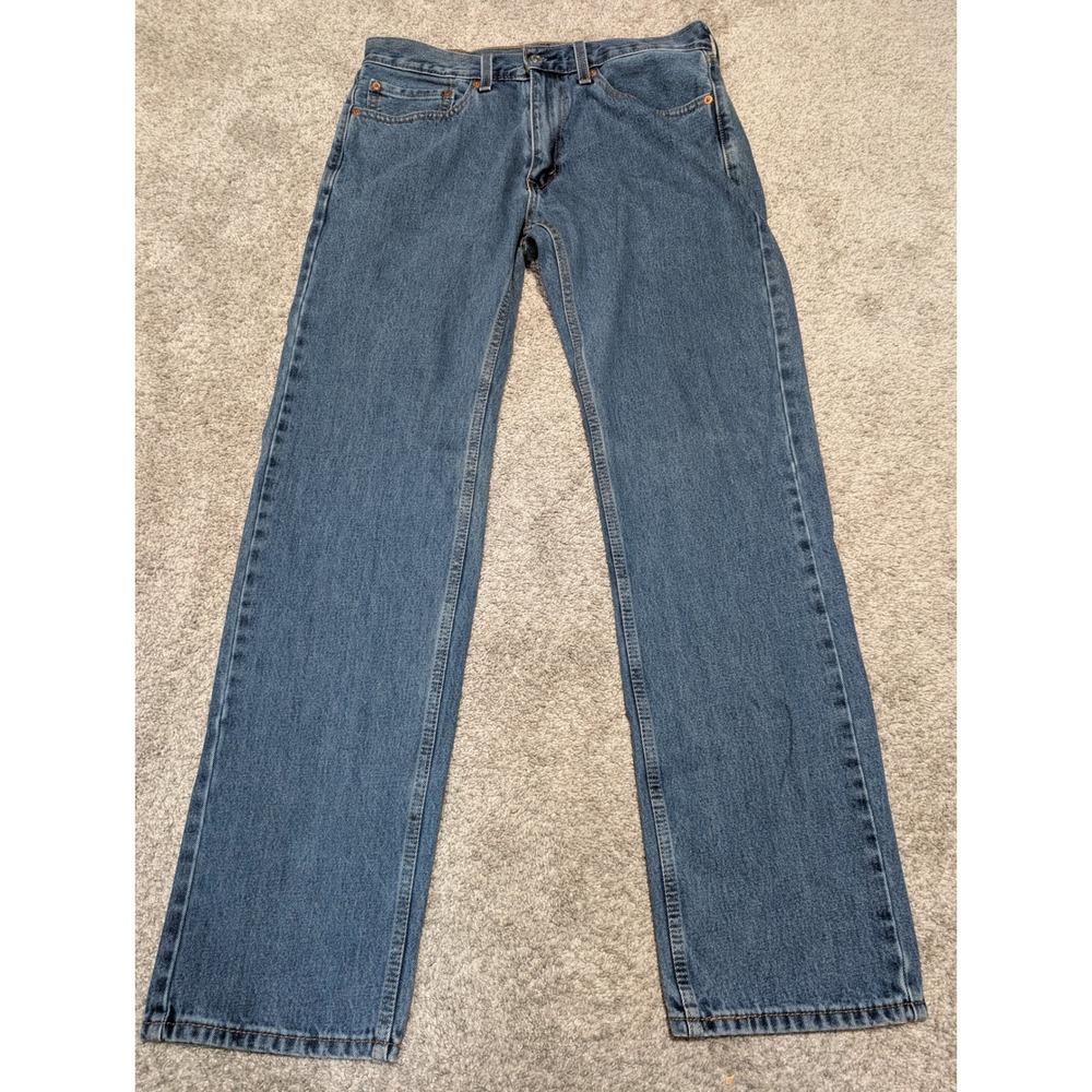 Levi's Jeans‎ Mens 34x34 Blue 505 Regular Fit Straight Leg Medium Wash Denim EUC